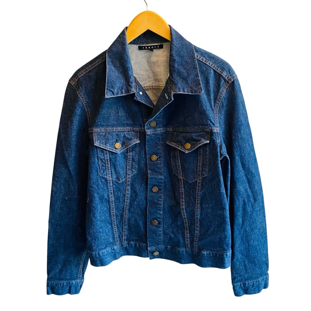 Theory Dark Denim Jacket - Picture 1 of 6